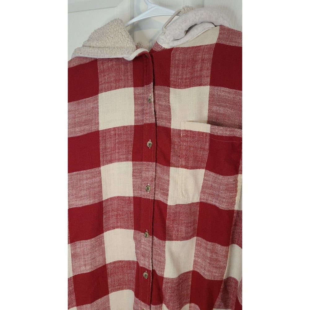American Eagle Button‎ up with Hoodie Flannel size Large